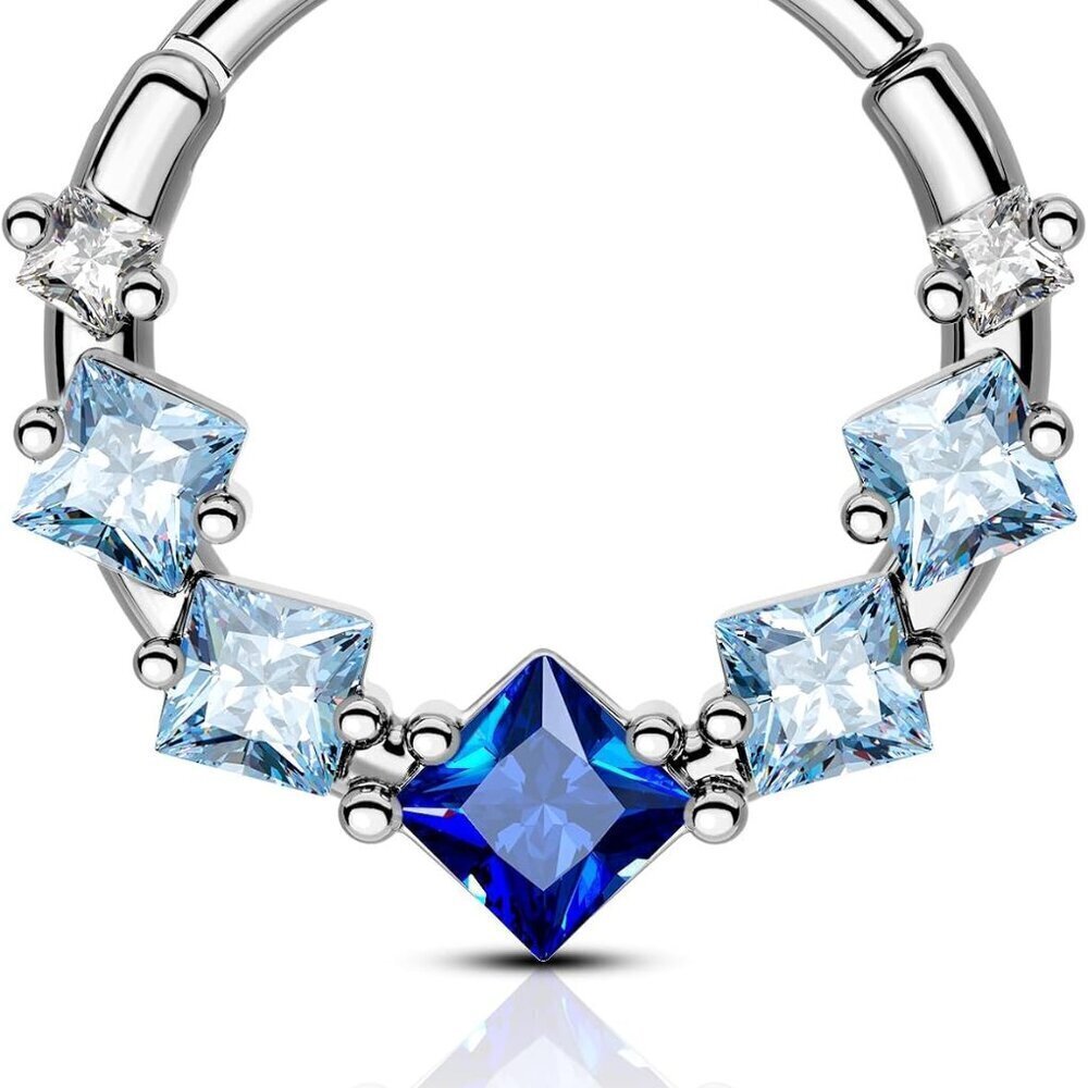 Colorful CZ Septum Rings 16G Stainless Steel Dainty Jewelry for Women